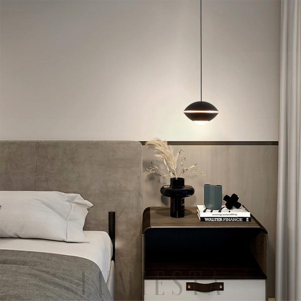 Lampa wisząca Pendul Ø10 cm - czarna, biała, złota