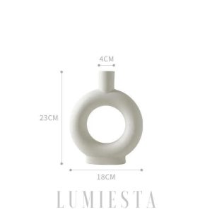 Unikalny wazon ceramiczny o nowoczesnym kształcie 23 cm