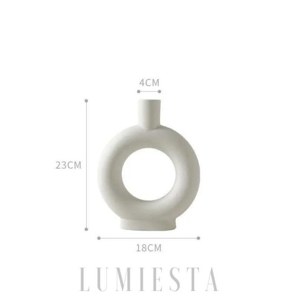 Unikalny wazon ceramiczny o nowoczesnym kształcie 23 cm