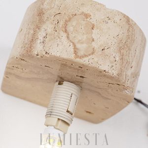 Lampa ścienna trawertynowa szklana kula beżowa 10cm 15cm