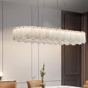 Sloane - Alabastrowa okrągła, nowoczesna, mosiądz/biała