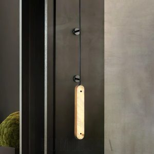 Kinkiet owalny Lysandra Alabaster LED wys 90 130 180 cm