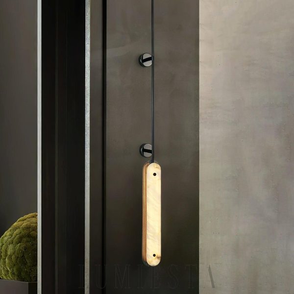 Kinkiet owalny Lysandra Alabaster LED wys 90 130 180 cm