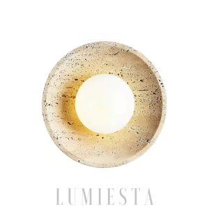 wm_7743707594219744247.jpg Tahiti - Beżowa lampa ścienna z travertynu Lunar Eclipse