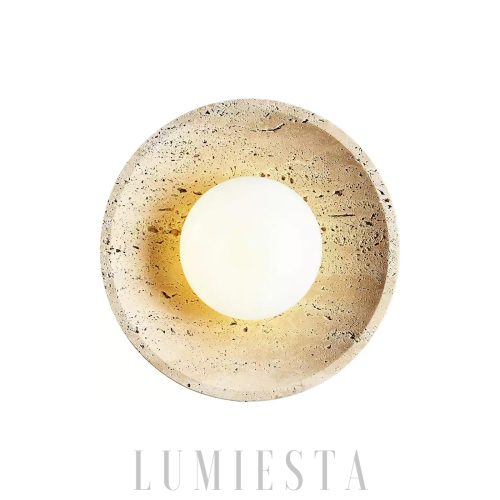 wm_7743707594219744247.jpg Tahiti - Beżowa lampa ścienna z travertynu Lunar Eclipse