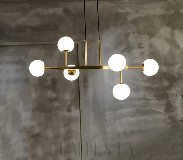 Elegancki żyrandol alabastrowy mosiężny 105–110 cm