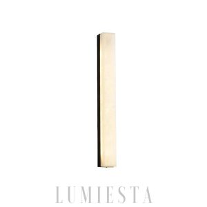 Emerson - Lampa ścienna alabastrowa, mosiądz, nowoczesna