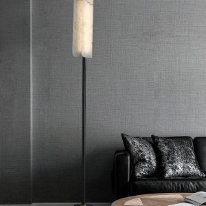 Years - Lampa 150 cm, mosiądz, alabaster, ciepłe światło