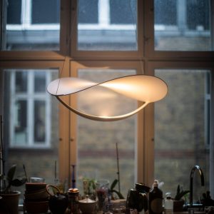 Plena - Lampa wisząca stylowa biała średnica 70cm