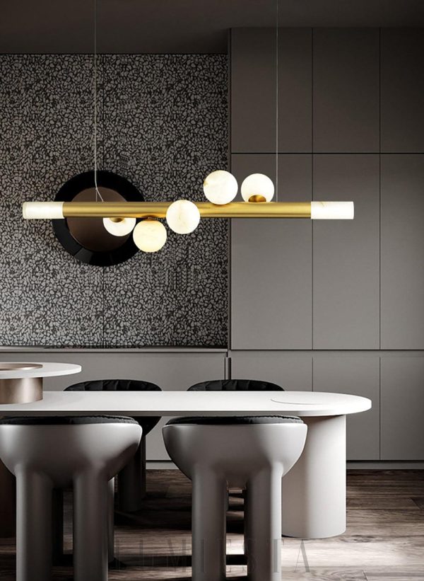 Nutlia - Lampa wisząca Alabaster w stylu eleganckim