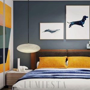 Tongotdi - Elegancka lampa wisząca: marmur i mosiądz