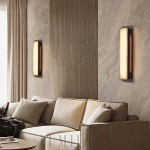 Sashya - Lampa ścienna Alabaster w stylu nowoczesnym 51 cm