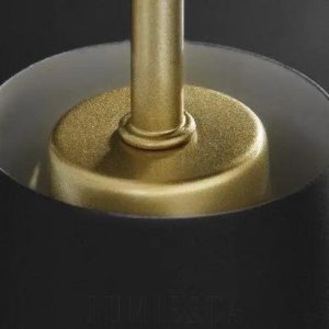 Elegancka lampa ścienna czarna ze złotym akcentem