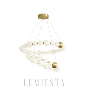 Cheltenham - Lampa wisząca z akrylowymi perłami, mosiądz