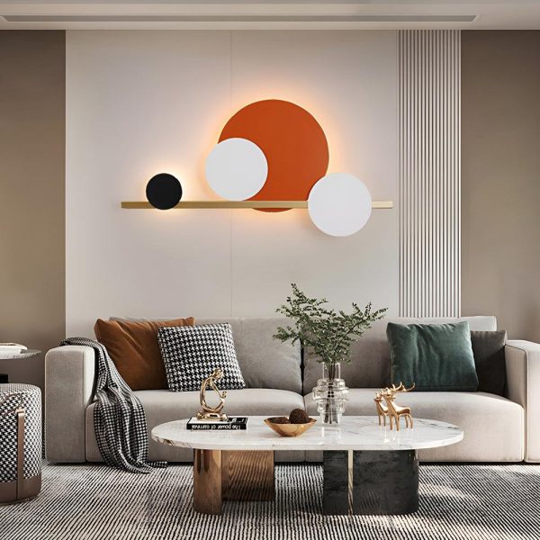 Lampa ścienna Sunset w nowoczesnym stylu pomarańczowa