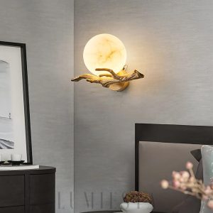 wm_8132066703281968964.jpg Toubkal - Mosiężna retro z alabastrowym kloszem 30 cm