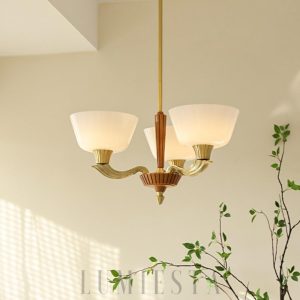 Nowoczesny żyrandol Ascher w stylu klasycznym Biały Beżowy