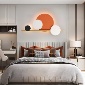 Lampa ścienna Sunset w nowoczesnym stylu pomarańczowa