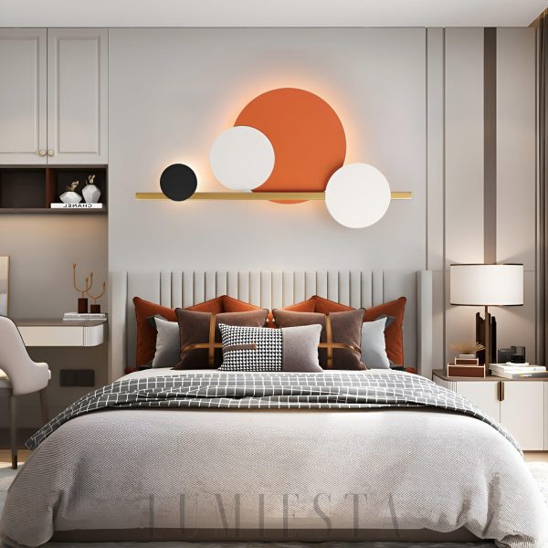 Lampa ścienna Sunset w nowoczesnym stylu pomarańczowa