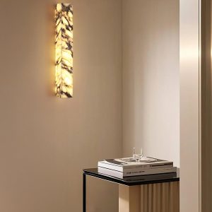 Marmurowy kinkiet Cuboid Mira prostokątny 50cm 60cm