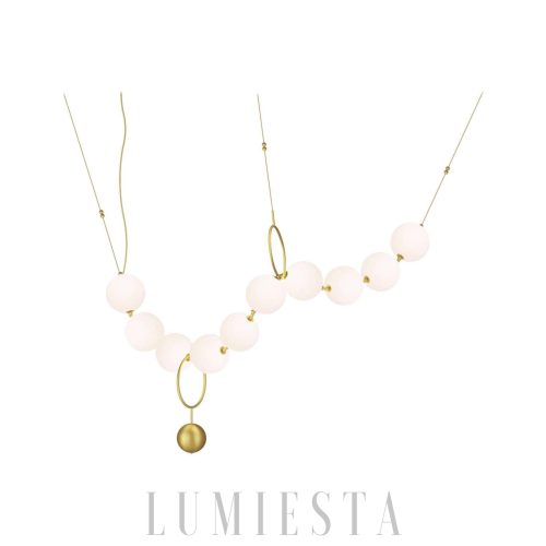 Noria - Lampa wisząca LED w kształcie naszyjnika z kulami szklanymi