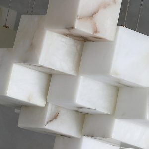 Unike - lampa wisząca w stylu nowoczesnym z alabastru