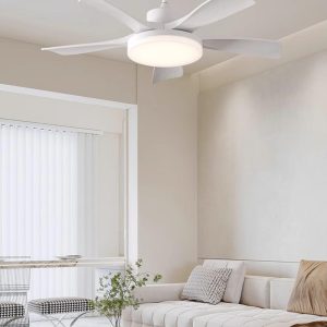 Biały sufitowy wentylator z oświetleniem Nordic 3 5 łopatek