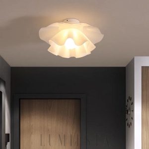 Nightbloom - Biała lampa sufitowa w kształcie kwiatu