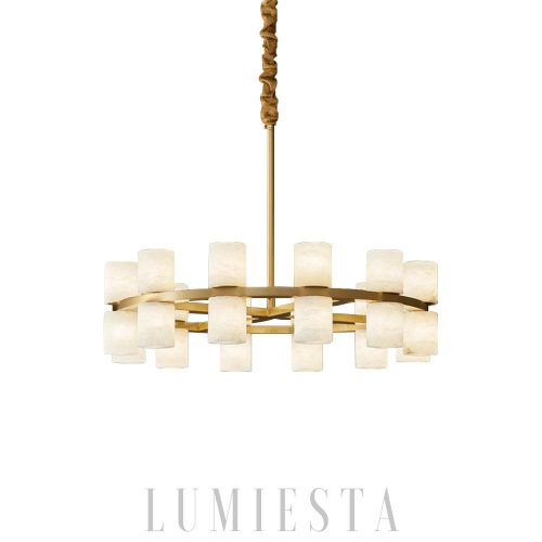 wm_8468510999588848260.jpg Tabitha - Nowoczesny żyrandol Alabaster 60 cm biały mosiądz