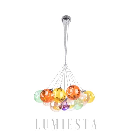 wm_8588370981726958798.jpg Lampa wisząca z wielokolorowymi kulami nowoczesny żyrandol