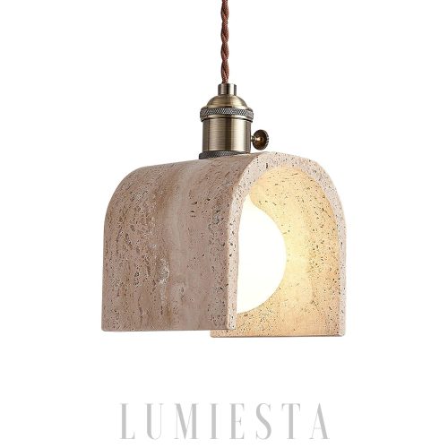 Alagusmo - Travertynowa lampa wisząca - minimalistyczna