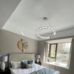 Lampa wisząca Amulet Chandelier A, srebrna, różne rozmiary