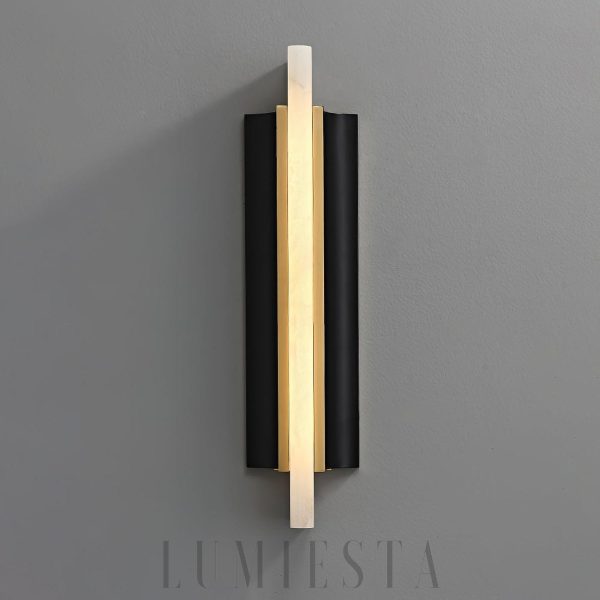 wm_8790329414978338642.jpg Alabaster Timide lampa ścienna smukła biało czarna 12x50 cm