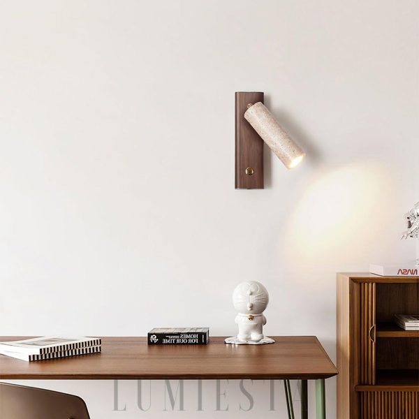 wm_8869760083304193994.jpg Obrotowy kinkiet trawertynowy z drewnianą podstawą LED