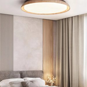 wm_893628495433842853.jpg Kuzco - Beżowa okrągła lampa sufitowa z naturalnego trawertynu - Plafon Ø32/43/55cm