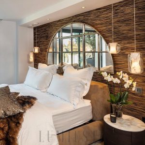 Chamber - Lampa wisząca z marmurowym kloszem przezroczystym