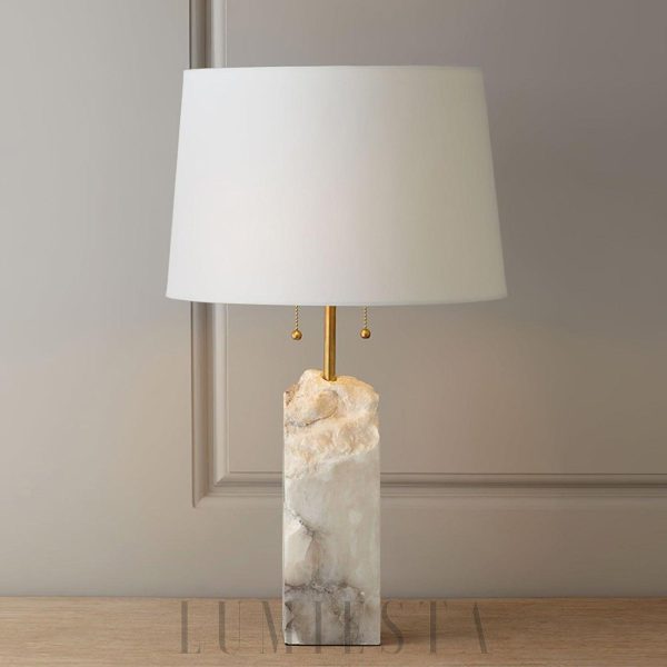 Borealis - Lampa Alabaster - nowoczesna biało-złota 35cm