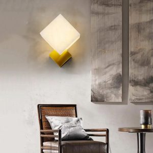 Gatsby - Nowoczesny biały kinkiet ścienny z alabastru