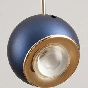 Designerska lampa wisząca Kula z regulacją kąta, kolorowa