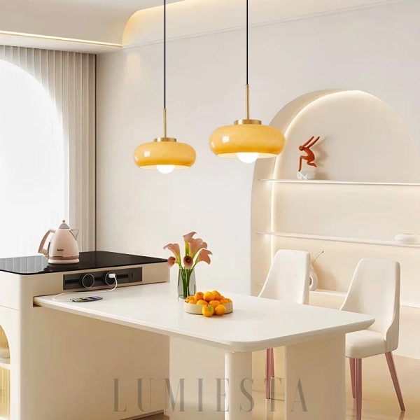 Lampa wisząca w stylu nowoczesnym z mlecznym kloszem 28cm