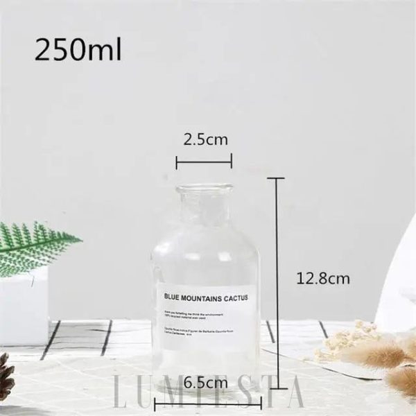 Butelka szklana 250ml brązowa stylowa dekoracja domu