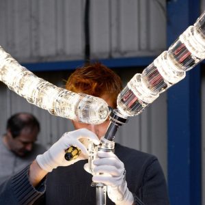 Nowoczesny żyrandol Gabriel A, chrom, 26 ramion, 160 cm