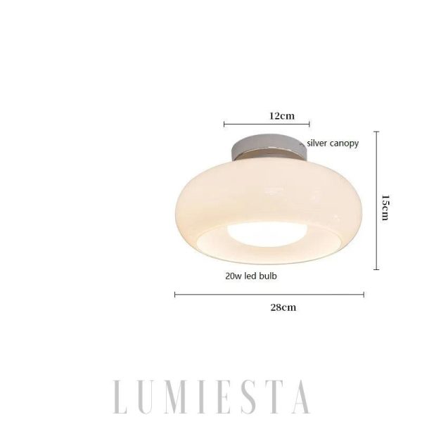 Lampa wisząca w stylu nowoczesnym z mlecznym kloszem 28cm