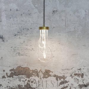 Nowoczesna złota lampa wisząca Ośmiornica 15×40 cm