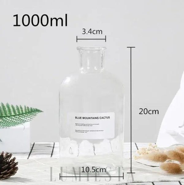 Butelka szklana 250ml brązowa stylowa dekoracja domu