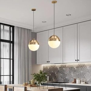 Lampa wisząca kula w stylu nowoczesnym złota lub czarna