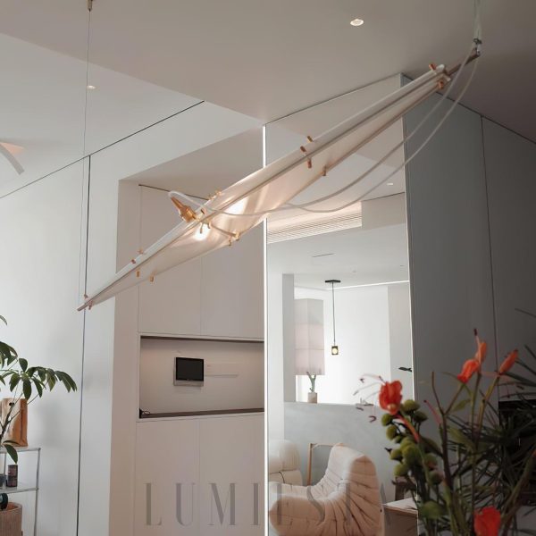 Lampa wisząca Fragment, nowoczesna, chrom i złoto