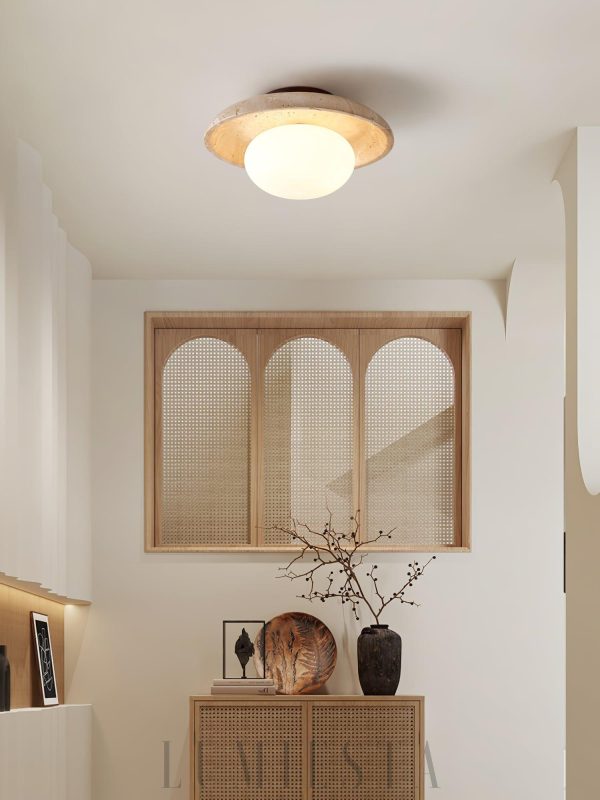 Travertine Lunaro - Lampa sufitowa w beżowym kolorze 25cm