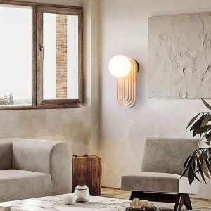 wm_9741852408840050172.jpg Owalny trawertynowy kinkiet Trent 11x16x25cm beżowy