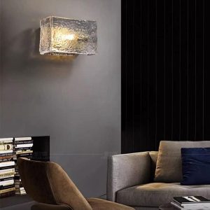 Bhutan - Ścienna kwadratowa przezroczysta, wzór wody 20 cm